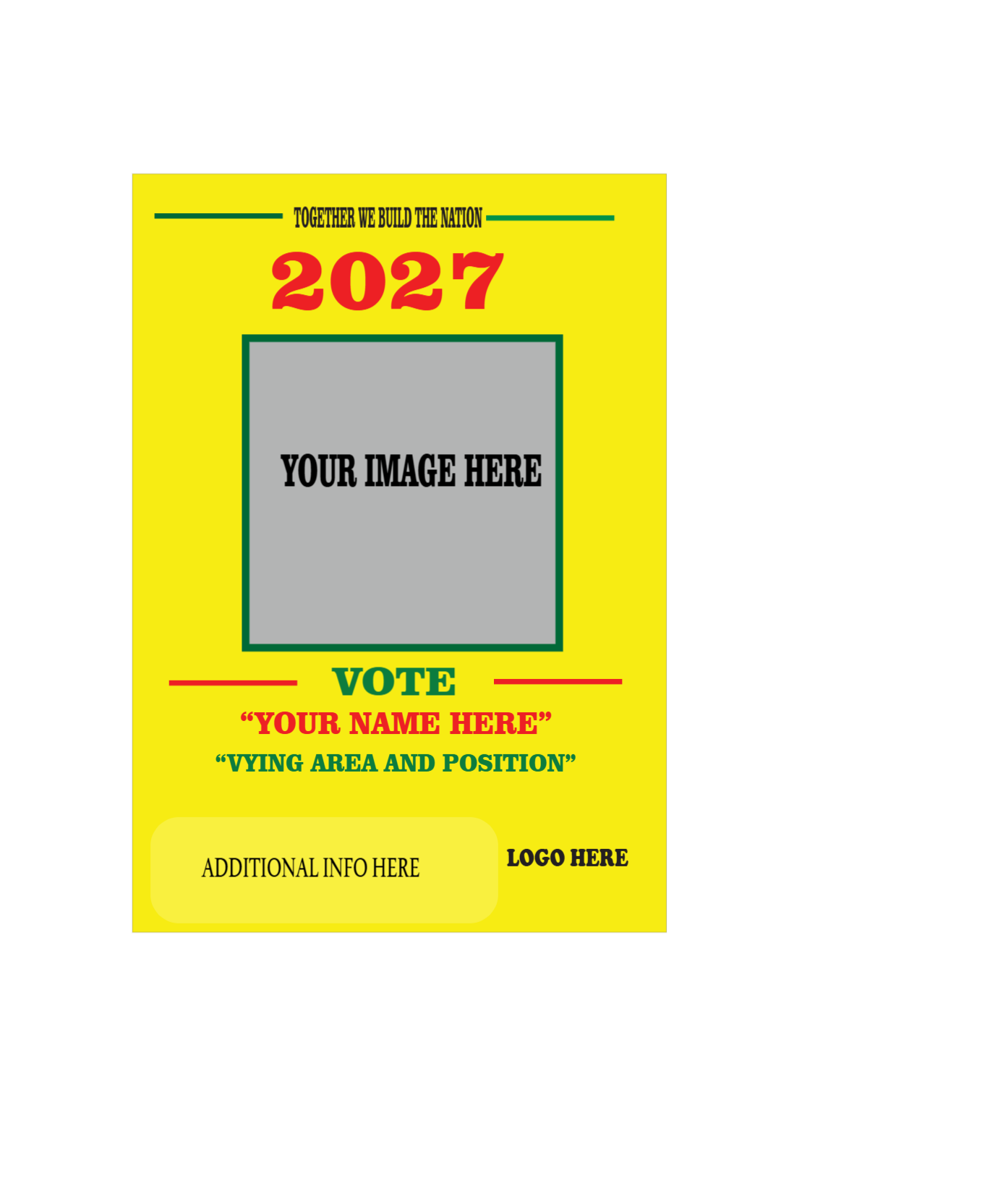 Editable campaign flyer (poster) design 